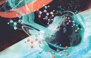 Molecules on a meteorite